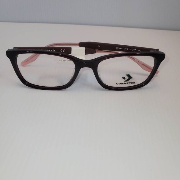 New Converse Women’s Eyeglasses CV5005 610 Burgundy/Pink 51-17-140 - Picture 4 of 6